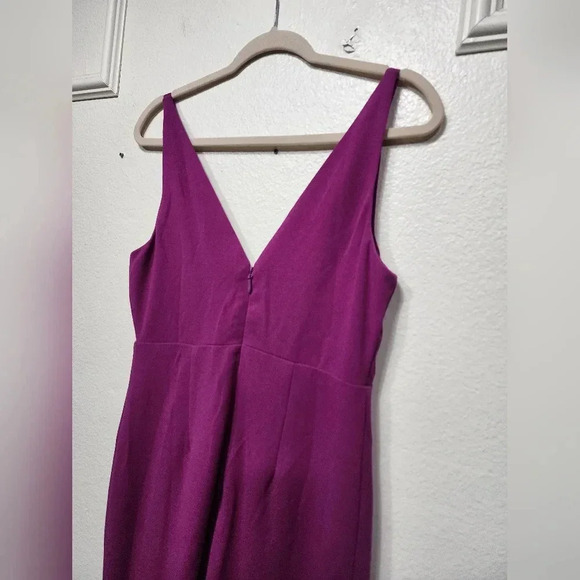 Lulu's Melora Magenta Sleeveless Maxi Dress L Wedding Party Guest Bridesmaid - Picture 9 of 11